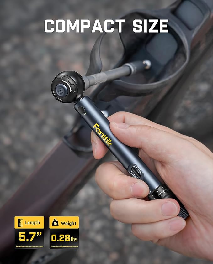 Fanttik WB10 Nova 1/4 Inch Drive Mini Bike Torque Wrench Set, 2-10 Nm/1.47-7.37ft-lb, 14 Bits Dual-Direction Click Adjustable 72-Tooth Torque Wrench Set for Bicycle