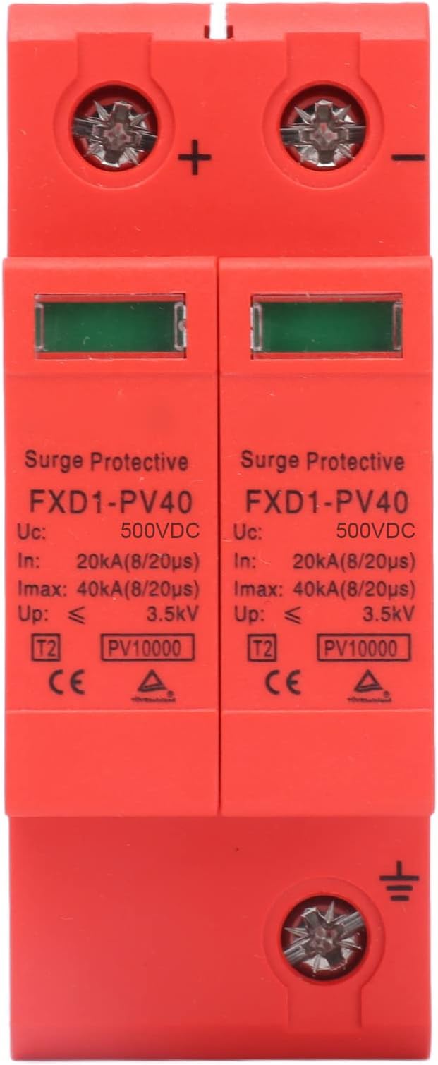 SPD Protective Devices DC Photovoltaic Arrester 2P 40KA FXD1 PV40 for Home Safety (DC 500V)