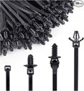 120PCS Car Push Mount Cable Zip Tie, Heavy Duty Fastener Cable Clip Self Locking Cable Strap Compatible with Boat Trailer, Nylon Engine Bay Wire Harness Restraint Tie Wrap for Indoor Outdoor