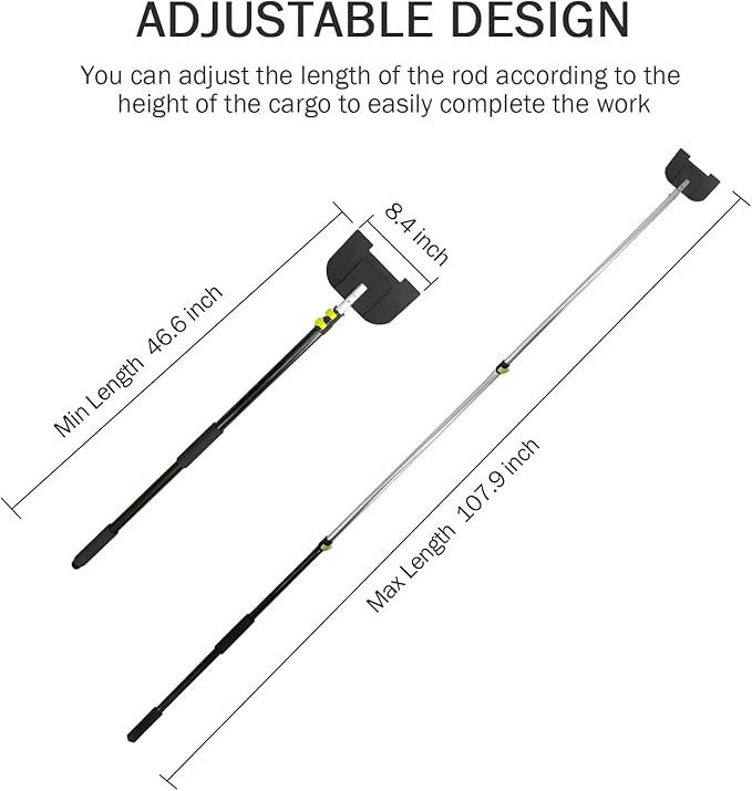 HUAALIUCHE 8 Foot Extension Handle for Board Corner Protector, Cargo Load Corner Protector V Edge Guards Handle，1Pack