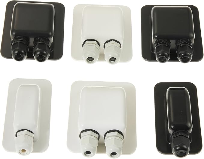 Waterproof ABS Double Cable Entry Gland for Solar Panels,Motorhomes,Caravans,Boats- for All Cable Types 6mm² to 12mm²