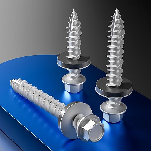# 3/16 * 1 "98PCS 1lbs Gray hex Metal Sheet roof Screws with Anti Rust Coating, # 10 * 1, with EPDM Washer and hex self Tapping, Used for Metal to Wood and Corrugated Roofs. 5 * 25mm