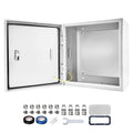 Outdoor Electrical Box 20 x 20 x 6''D NEMA 4X Enclosure Steel Box, Waterproof & Dustproof Outdoor/Indoor Lockable Electrical Junction Box, with Mounting Plate