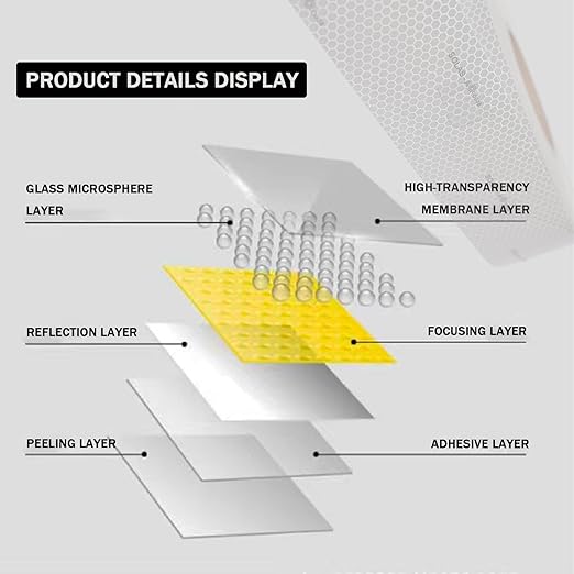 Solas Reflective Tape Silver Marine Safety Warning Tape(2in x 75ft)