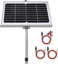 SUNER POWER 12V 10W Solar Battery Trickle Charger Maintainer, Built-in Smart MPPT Charge Controller, Tubular Mount Bracket, Waterproof 10 Watt Solar Panel Kits for 12 Volt Rechargeable Batteries