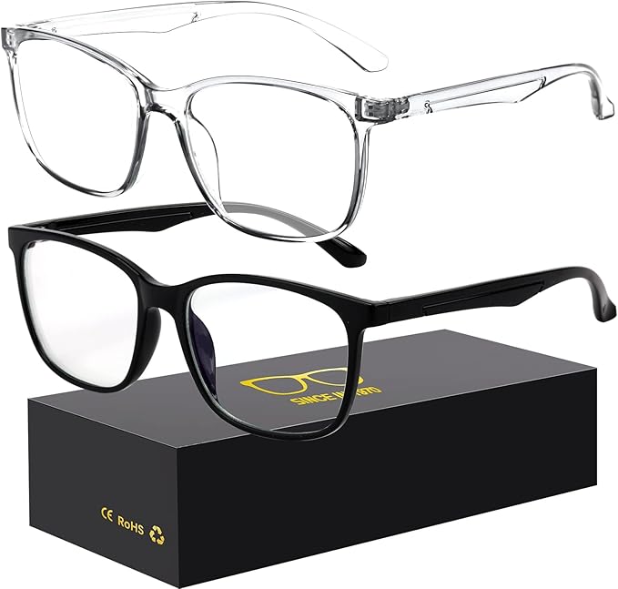 Blue-Light Blocking Glasses Computer Reading/Gaming/TV/Phones Glasses Fashion Anti Eyestrain Glasses for Women Men