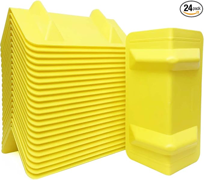 Flatbed Edge Protector Holder (24pcs, 10.6"L x 4.3"W) Tie Down Corner Strap Protector Heavy Duty Cargos Protector for Cargo Protection