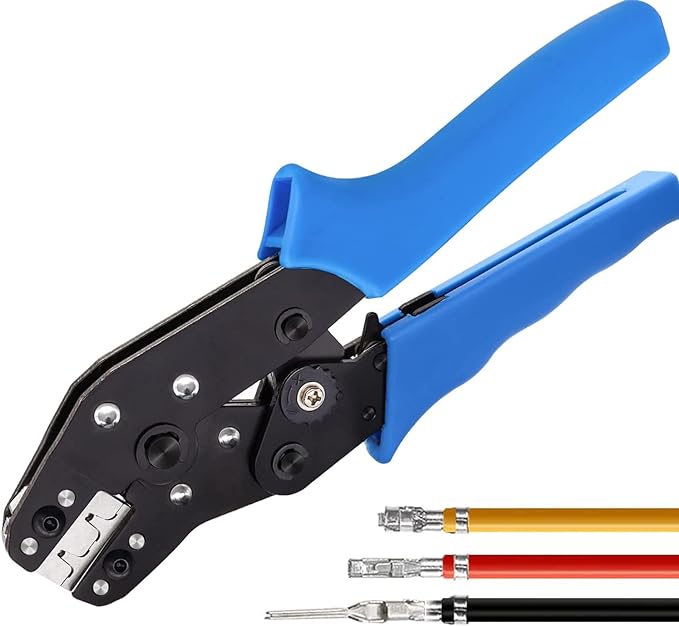 Taiss JST Crimping Tool,Dupont Crimping Tool,JST Crimper,Dupont Crimper,Ratcheting Wire Crimper for JST Connector XH 2.54mm,PH2.0,D-sub Terminals,(0.08-0.5mm² 28-20AWG)
