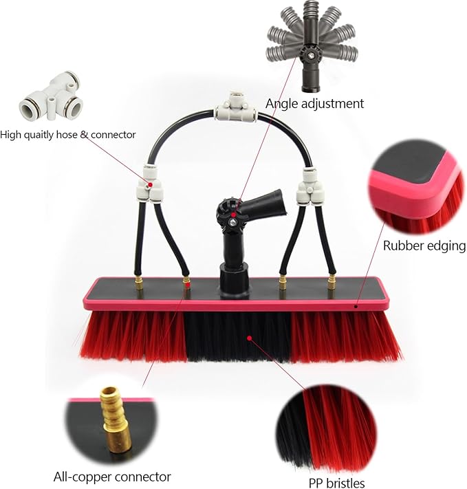 House Cleaning Supplies Kit, Extendable Window Cleaner, Solar Cleaning Equipment, Photovoltaic Cell Cleaning Tools for Cleaning Photovoltaic and Solar Panels, House, RV Cleaning,30cm Brush Head (Size