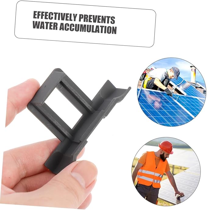 GALPADA 12pcs Solar Panel Water Guide Clips Photovoltaic Drainage Buckle for Efficient Cleaning and Stagnant Water Removal Durable Material for Solar Panel Maintenance