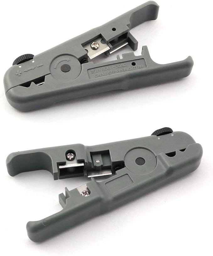 ZRM&E Coaxial Cable Stripper Rotary Stripper 180x56mm Manual Wire Stripper for All Kinds of Telephone Line and Network Cable