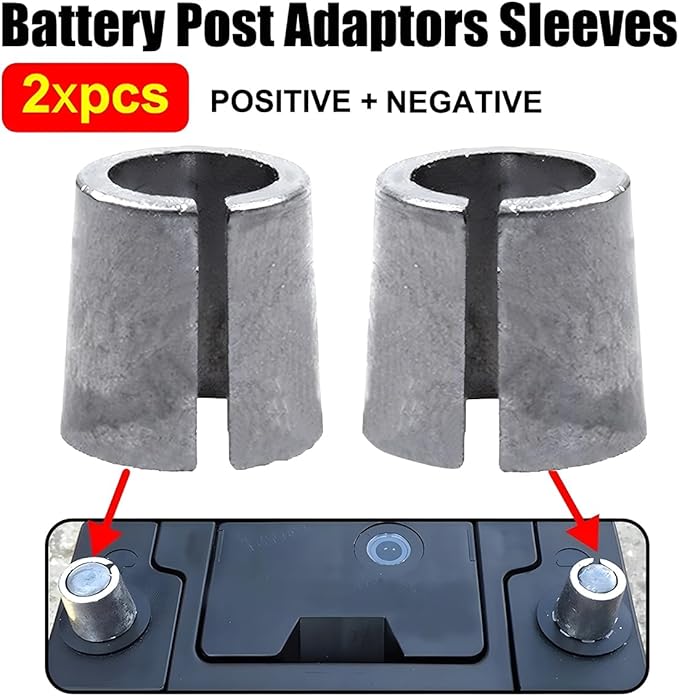 zipelo Battery Terminal Connector, Top Post Battery Cable Terminal Clamp Set, Positive and Negative 1 Pair, Good Contact and Corrosion Resistance (Style 3, 2PCS)