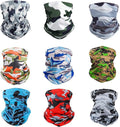 Sun Protection Face Mask Neck Gaiter - 9 Pack Breathable UV Protection Scarf for Men & Women, Hiking, Cycling, Fishing