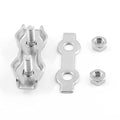 10Pcs M2 Stainless Steel Duplex Wire Rope Clips, Duplex Double Bolt Cable Clamp for 1/16 Inch Diameter Wire Cable