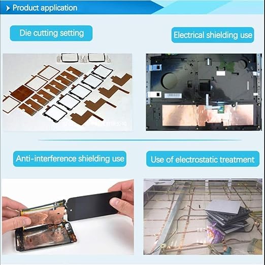 Copper Foil Tape (2 inch X 33 FT) with Double-Sided Conductive Adhesive for Guitar & EMI Shielding,Stained Glass Making,Electrical Repairs,Paper Circuits,Soldering,Grounding,DIY Copper Tape