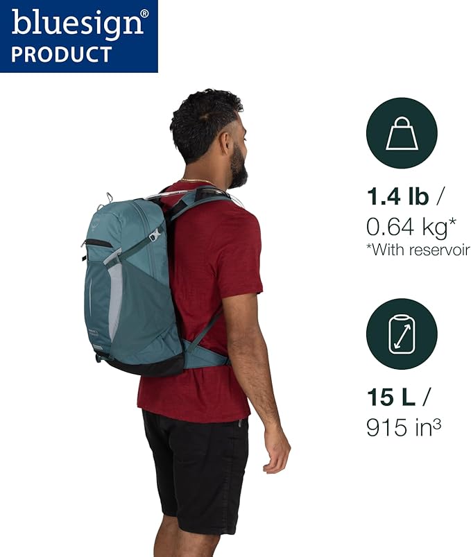 Osprey Sportlite Lightweight Hiking Backpack with Hydraulics Reservoir for Men & Women - Everyday Hydration Travel Bag