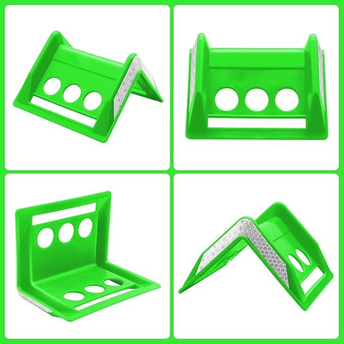 24 Pack Flatbed Strap Protector Corner Edge Protector Plastic Green for Cargo Loads Box Truck Equipment Webbing to Protect Cargo