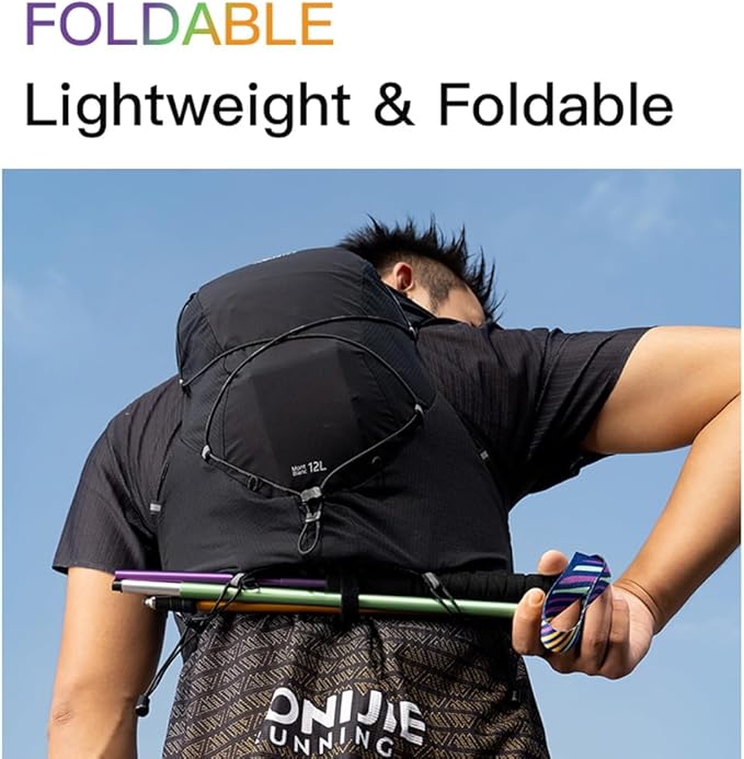 AONIJIE Trekking Poles -2 Ultralight Collapsible Carbon Fiber Hiking Poles with Anti-Shock and Quick Lock System, Folding Walking Sticks for Hiking, Camping