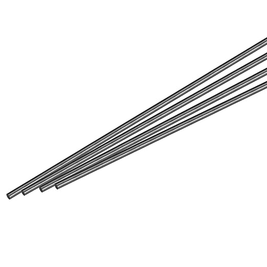 MECCANIXITY Carbon Fiber Rod Pole, 4.5mm x 450mm for RC Plane DIY Tool Wing Tube Quadcopter Arm, Pack of 4