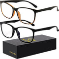 Blue-Light Blocking Glasses Computer Reading/Gaming/TV/Phones Glasses Fashion Anti Eyestrain Glasses for Women Men（A5 Black + Black leopard print）