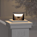 7.09" Solar Post Lights Outdoor, Post Solar Lights Outdoor IP54 Waterproof, 3000K Patio Column Light Outside, Dusk to Dawn Modern Pillar Light, Column Lighting for Posts Fence Entrance Garden