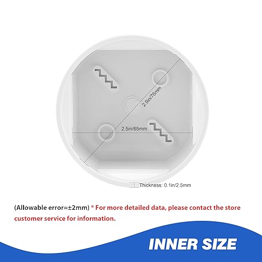 Waterproof Electrical Junction Box (D3.1 x H2) with 4 Reserved Holes for Electronics - Sturdy ABS Plastic IP55 Dustproof Project Enclosure - White, (D80 x H50 mm)