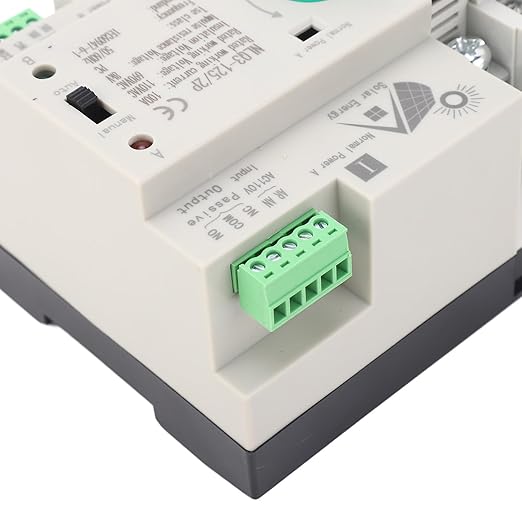 Power Automatic Transfer Switch 2P 110V 100A Mini ATS Generator Changeover Switch for Emergency Backup Power Transfer Din Rail Mount