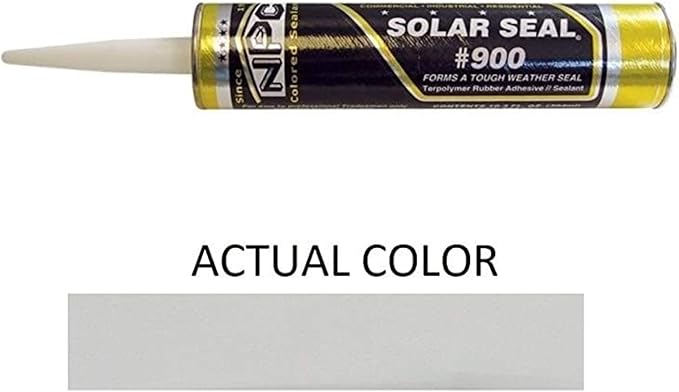 NPC #900 Solar Seal 6 Pack - Metal Roofing Flashing/Panels, Vinyl and Fiber Cement Siding, Fiberglass, Cedar, Brick & Masonry, Sky Lights, Sun Rooms, Truck RV Trailers, Flashing (6, White)