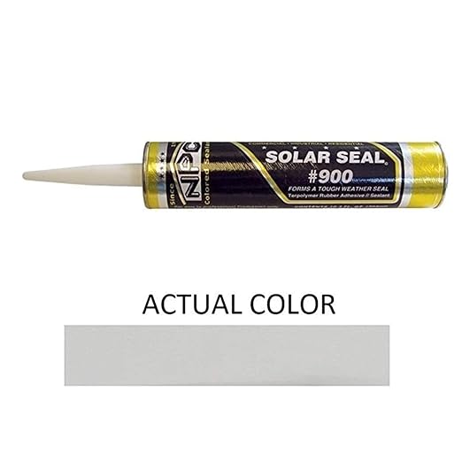 NPC #900 Solar Seal 3 Pack- for Metal Roofing Flashing/Panels, Vinyl and Fiber Cement Siding, Fiberglass, Cedar, Brick & Masonry, Sky Lights, Sun Rooms, Truck RV Trailers, Flashing (3, White)