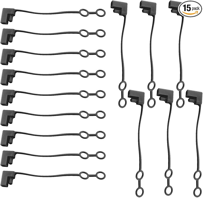 2 Pin Plug Replacement Weather Cap, Waterproof SAE Cable Protection Cover Cap, Universal Dust-Proof DC Power Solar Automotive Connector Top Lid (15PCS)