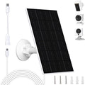 FUTUREZEN 4W Solar Panel for WYZE Cameras, USB-C & Micro USB Solar Charger, Compatible with WYZE Cam Pro, Outdoor Cam V1/V2, 9.8ft Cable, IP66 Waterproof, 360° Adjustable Mount (1 Pack)