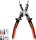 Wire Stripper Wire Crimping Tool - 10-in-1 Versatile Wire Cutter Crimper Cable Stripper AWG 22-10 Heavy Duty Wire Stripper Cutter Pliers Tool for Splitting,Stripping,Cutting,Crimping,Clamping