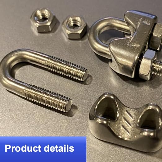 20 Pcs 3/16 inch Stainless Steel Wire Rope Cable Clamp Clips,Wire Rope Clamp for Various Commercial, Industrial, and Residential Projects. (M5, 20)