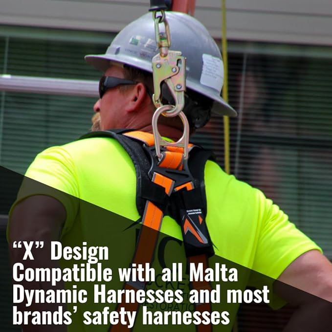 Malta Dynamics Harness X-Pad, Padded Back Support for Safety Harnesses and Fall Protection