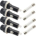 6 x 30mm Fuse Holder BLLNDX 4PCS 6mmx30mm AC 250V 10A / AC 125V 15A Electrical Panel Mount Screw Cap Type Fuse Holders