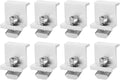 uxcell 8Pcs Solar End Clamp, 35mm Aluminum Adjustable Solar Panel Mounting Bracket Clamp Solar Mounting Z Bracket Clamps for Solar Panel PV Mounting System, Silver