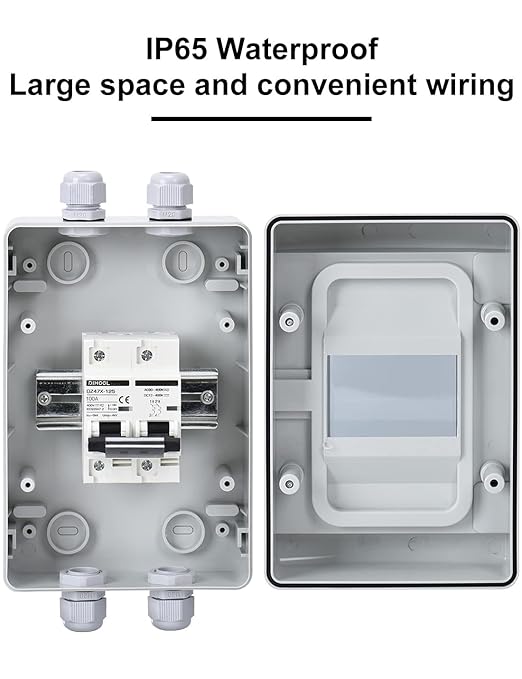 DIHOOL DC 100 Amp Breaker Outdoor Disconnect, Miniature Circuit Breaker for Solar Panel 400V