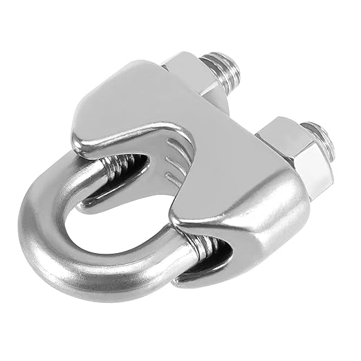 SEUNMUK 40 Pack 5/16 Inch Wire Rope Clamp, 304 Stainless Steel M8 Wire Rope Cable Clip Clamp, Premium and Strong U Bolt Saddle Guy Fastener, Silver