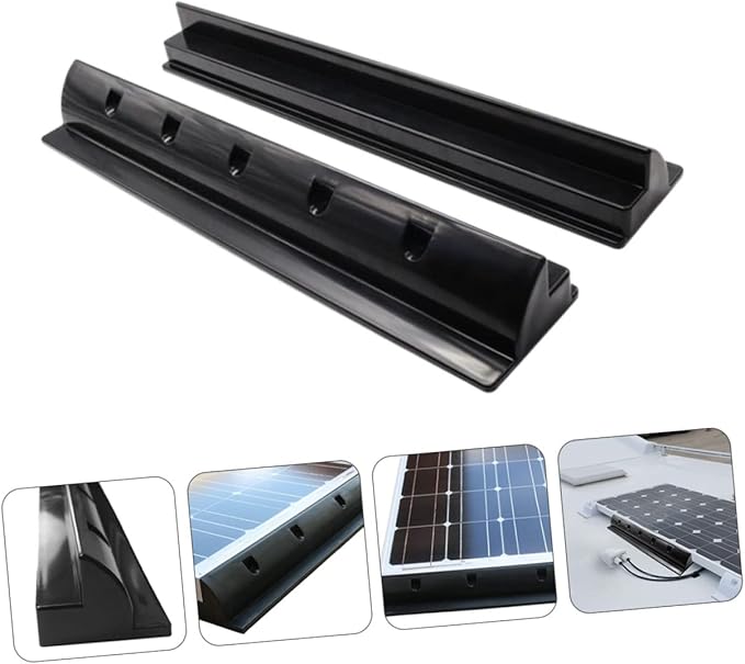 Homoyoyo Lar Panel Rack for Rv Boat 2pcs Waterproof Abs Solar Panel Bracket High Insulati