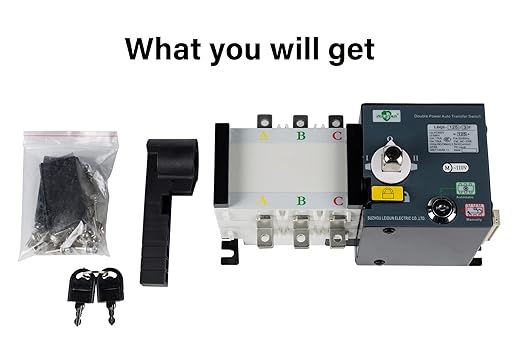 110V AC Automatic Transfer Switch 50/60HZ Dual Electronic Power Controller Electrical Type 3 Pole 63A