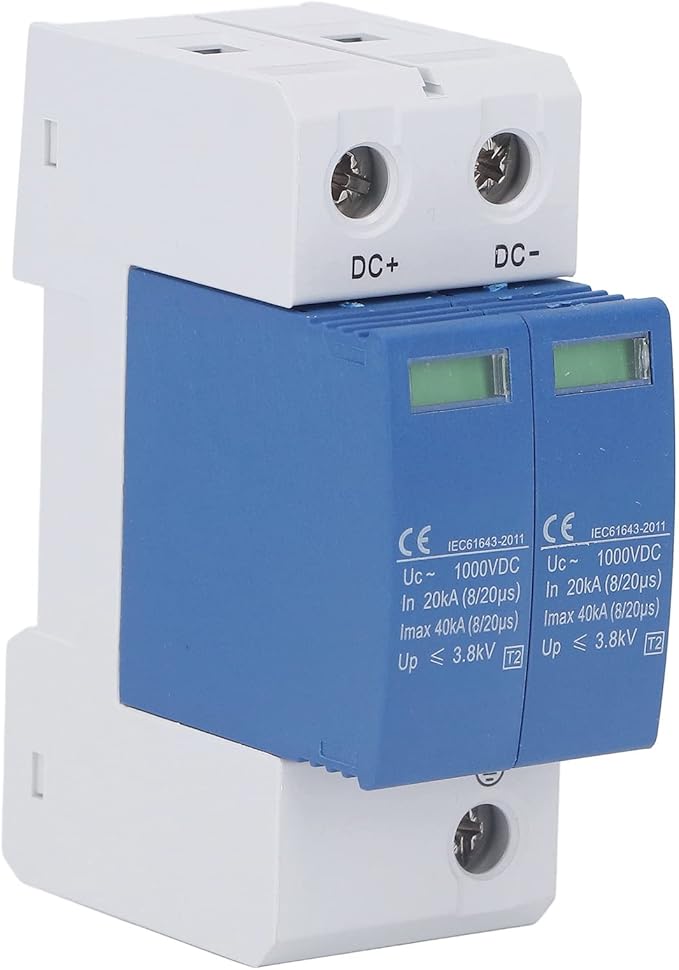 DC1000V 40KA Protective Device SPD Protective Device DC Voltage Arrester PV Breaker Protector (2P)