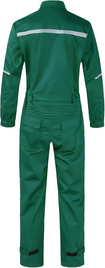 Mens Workwear Coveralls Multi Pockets Work Suit Mechanic Overalls Jumpsuits Unisex Long Sleeve Garage Coverall