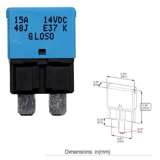 12V Auto Reset Fuse Circuit Breaker ATO/ATC Low Profile Blade Self Resetting Fuses 12 Volt DC 5A 10A 15A 20A 25A 30A for Car Automotive RV Solar Boat Marine- UL Certified - Mixed 6 Pack
