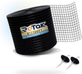 ROTAK Critter Guard - 8in x 100ft Solar Panel Bird Guard with Fastener Clips - Galvanized Black PVC Coated ½ inch Wire Roll Mesh (8" x 100' with 60 Fastener Clips)