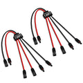 2 Pack Solar Connectors for 2 Solar Panels,Tool-Free Solar Cable Splitter, IP68 Waterproof Solar Wires Connectors,2 to 4 Y Branch Parallel Adapter for PV Cable
