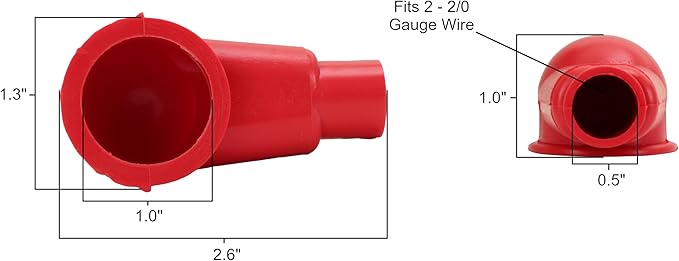 Fastronix Side Post Battery Terminal Cover Set USA Made (Red and Black)