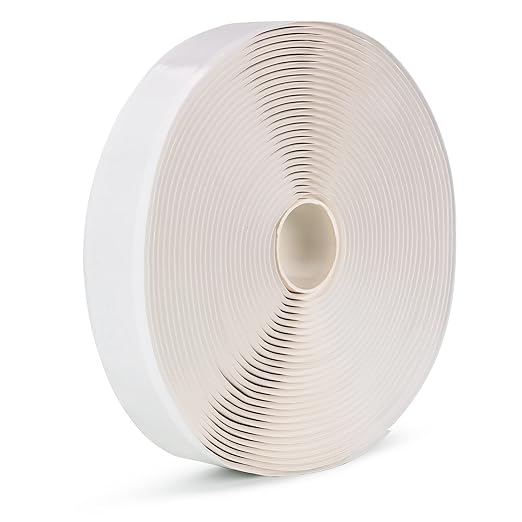 LLPT Butyl Tape White 1 Inch x 33Ft Tight Seal for Leak Proof EPDM RV Repair Window Glass Boat Sealing Roof Pipe Patching(WST233)