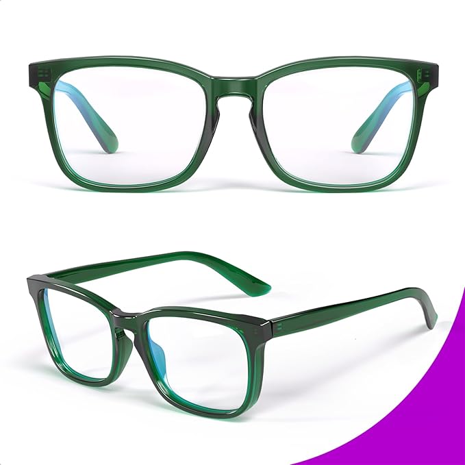 VISOONE Blue Light Blocking Glasses Square with Anti Computer Glare for Gaming Women and Men MONTANA
