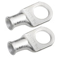 SELTERM 2pcs 4 AWG-1/2" Stud Tinned Copper Wire Lugs, Heavy Duty Battery Cable Ends,4 Guage Ring Terminals, UL Battery Lugs Marine Grade Copper Eyelets Electrical Battery Terminal Connectors