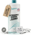 Ultrasonic Cleaner Solution Concentrate + Free Cleaning Cloth | Makes 50 Gal. | Made in The USA | For All Ultrasonic Machines | Cleaning Liquid 32 Oz.